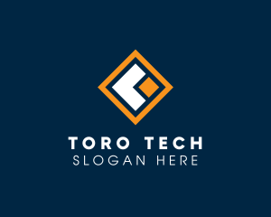 Tech Business Diamond logo design