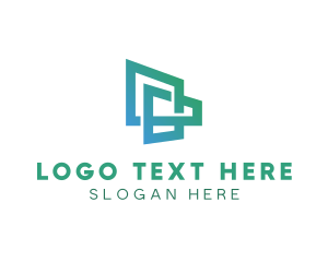 Angular - Gradient Infinity Box logo design
