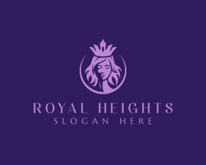 Royal Woman Crown logo design