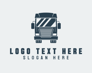 Flatbed - Logistics Cargo Truck logo design