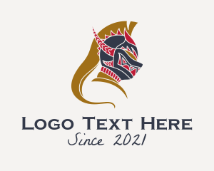 Soldier - Viking Knight Helmet logo design