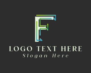 Corporation - Gradient Modern Letter F logo design