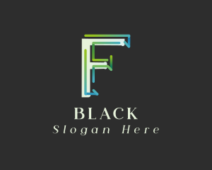 Gradient Modern Letter F Logo