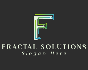 Gradient Modern Letter F logo design