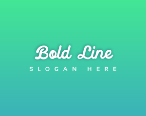 Underline - Cursive Retro Business logo design