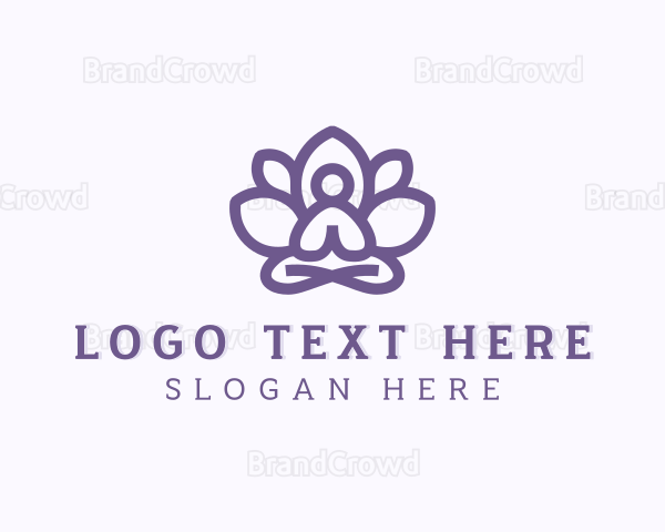 Yoga Meditation Lotus Logo