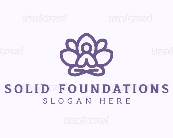 Yoga Meditation Lotus Logo