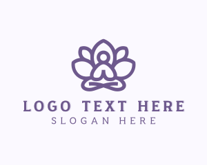 Chakra - Yoga Meditation Lotus logo design