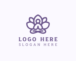 Lotus - Yoga Meditation Lotus logo design