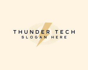 Premium Thunder Power logo design