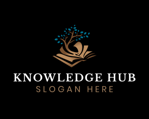 Tree Book Knowledge logo design