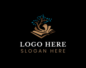 Writer - Tree Book Knowledge logo design