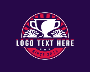 Cheer - Cheerleading Trophy Pompom logo design