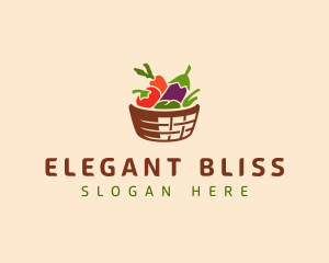 Grocery - Vegetarian Food Basket logo design