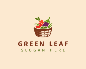 Vegetarian Food Basket logo design