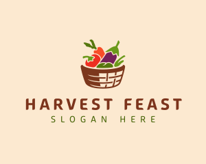 Vegetarian Food Basket logo design