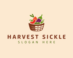 Vegetarian Food Basket logo design