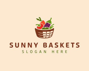 Vegetarian Food Basket logo design