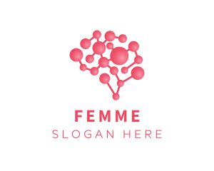 Pink Brain Science logo design