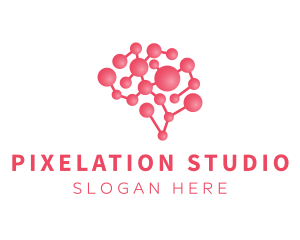 Pink Brain Science logo design