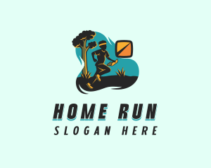 Running Marathon Athlete logo design