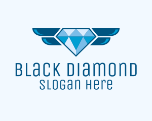 Blue Winged Diamond  logo design