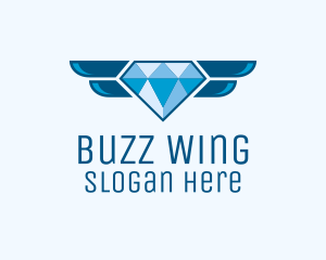 Blue Winged Diamond  logo design