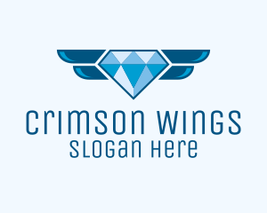 Blue Winged Diamond  logo design