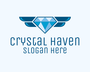 Blue Winged Diamond  logo design