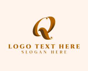 Letter Q - Stylish Hairdresser Salon Letter Q logo design