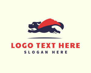 Hound - Dog Superhero Cape logo design