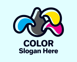 Colorful Ink Droplet Logo