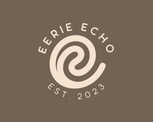 Coffee Swirl Café Letter E logo design