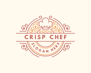 Ornament Fancy Chef Toque logo design