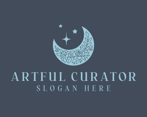 Moon Floral Art Studio logo design