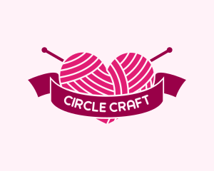 Heart Handmade Crochet logo design