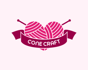 Heart Handmade Crochet logo design