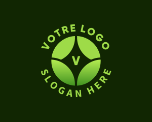Eco Wellness Leaf Logo