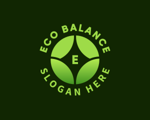 Eco Wellness Leaf logo design