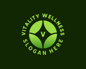 Eco Wellness Leaf logo design