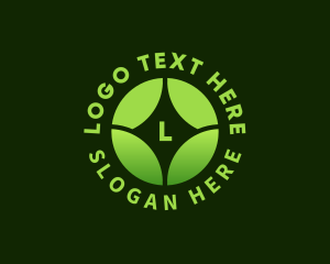 Eco Wellness Leaf Logo