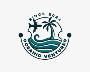 Ocean Travel Vacation logo design