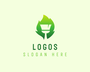 Health - Organic Brush Leaf logo design