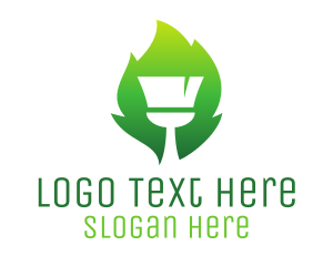 Gradient - Gradient Brush Leaf logo design