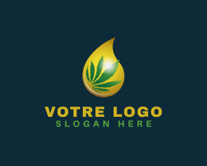 Cbd - Marijuana Oil Droplet logo design