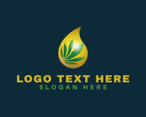 Leaves - Marijuana Oil Droplet logo design