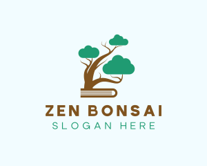 Bonsai Tree  Book  logo design