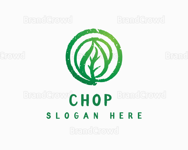 Grainy Natural Leaf Logo