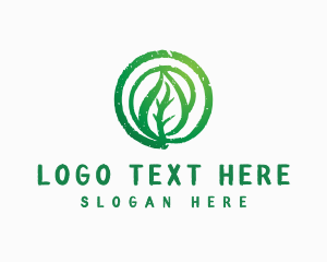 Business - Grainy Natural Leaf logo design