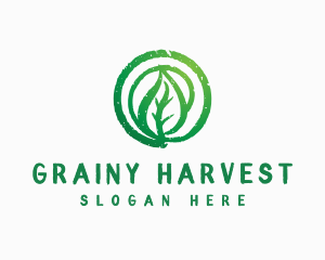 Grainy Natural Leaf logo design